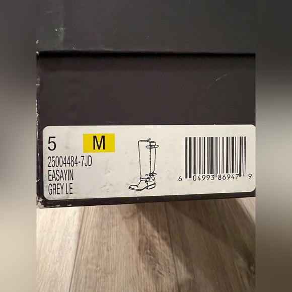 Enzo Angiolini - grey knee high leather boots - Picture 2 of 3